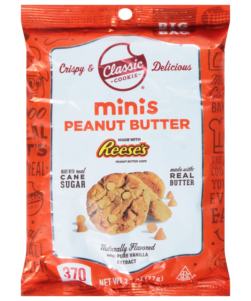 Classic Minis Peanut Butter Cookies Big Bag, Peanut Butter (2.7 oz)