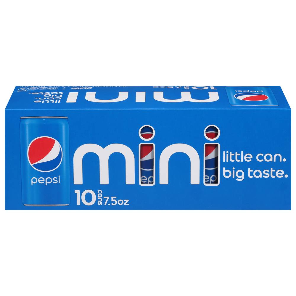 Pepsi Mini Little Big Taste Soda (10 x 7.5 fl oz)