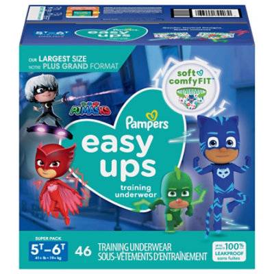 Pampers Easy Ups Boy Sz 4-5t Super Pack - 46 CT