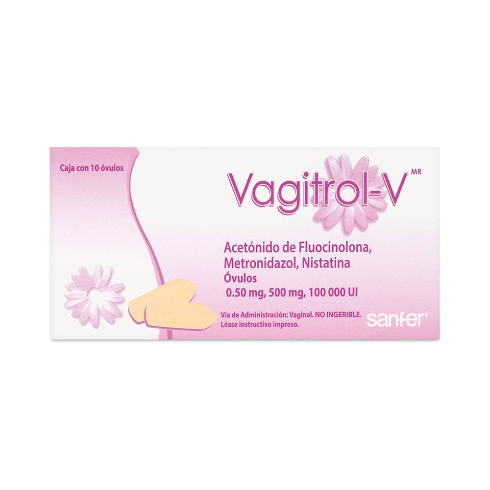 Bayer vagitrol-v óvulos 0.50 mg/500 mg/100 000 ui (10 piezas)