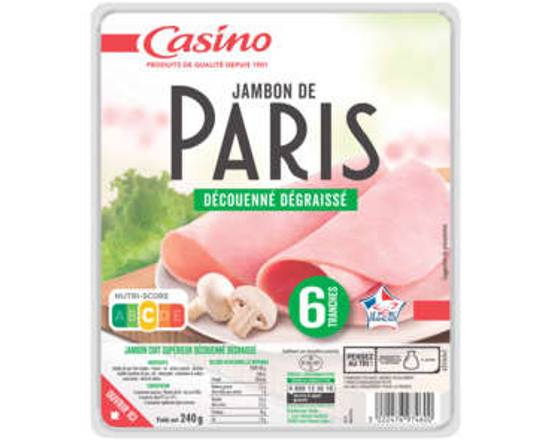 Jambon de Paris Découenné Dégraissé 6 Tranches 240g Casino