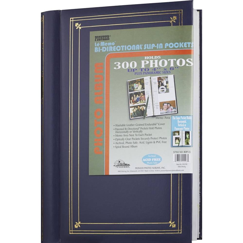 Pioneer Photo Albums Spiral Bound Album, 10"" x 14"", Holds 300 4x6 Photos, Assorted Colors