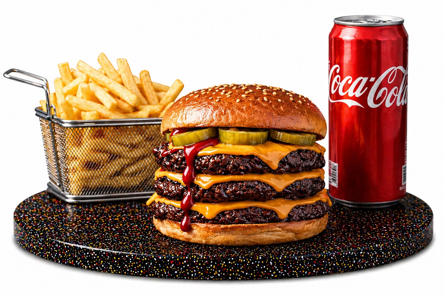 Menu triple cheese burger