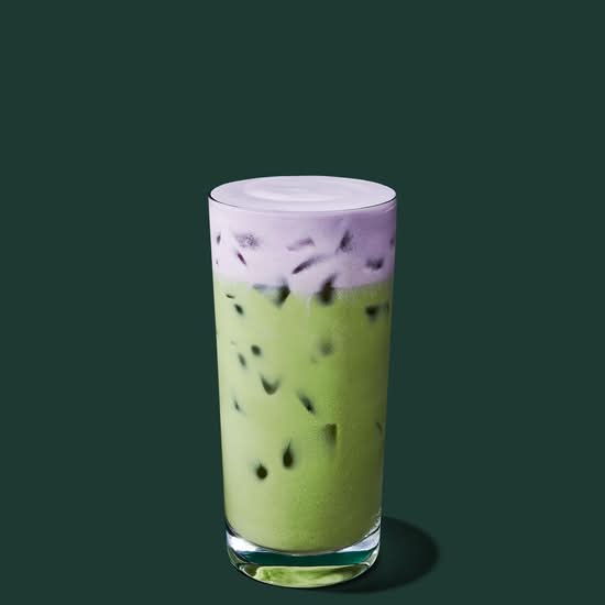 Iced Lavender Cream Oatmilk Matcha
