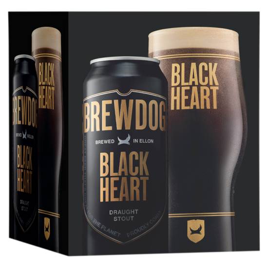 Brewdog Black Heart Draught Stout Beer ( 4 ct, 440ml )