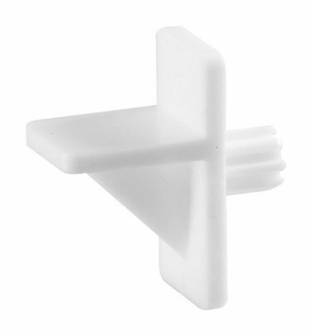 Onward 1 In. H X 0.62 In. W X 0.48 In. D White Plastic Shelf Clips