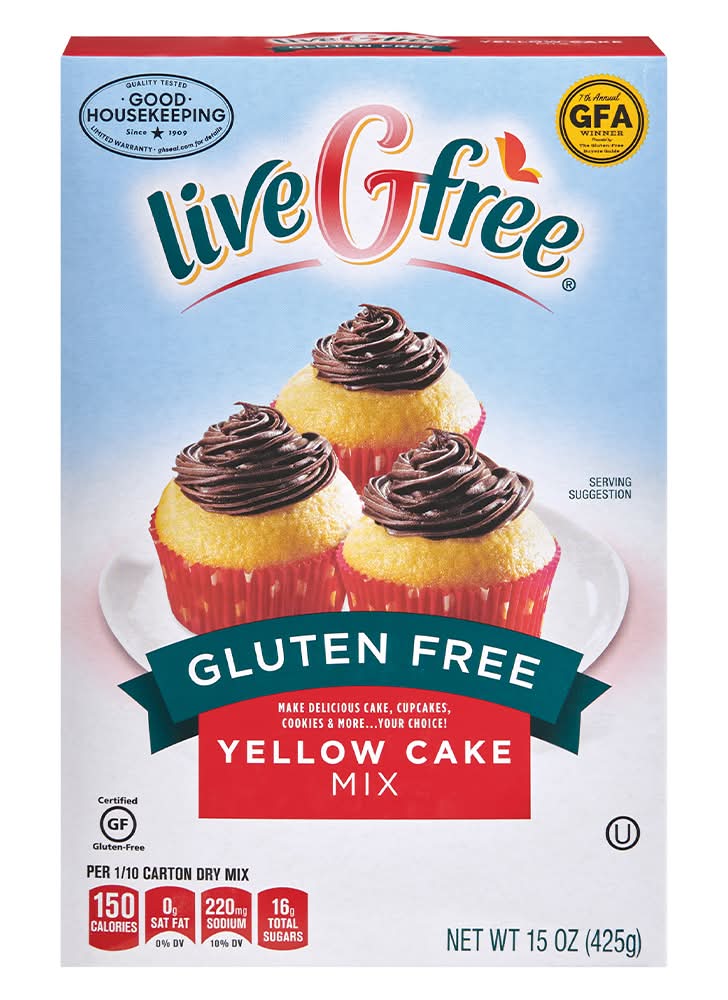 liveGfree Gluten Free Yellow Cake Mix (15 oz)