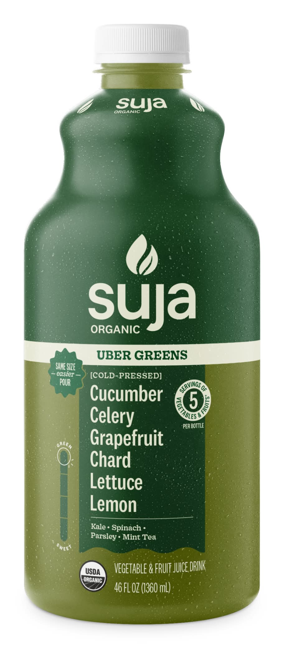 Suja Organic Uber Greens Vegetable and Fruit Smoothie (46 fl oz)