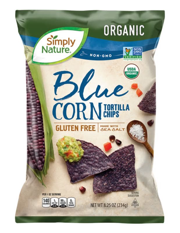 Simply Nature Gluten Free Organic Tortilla Chips, Blue Corn (8.25 oz)
