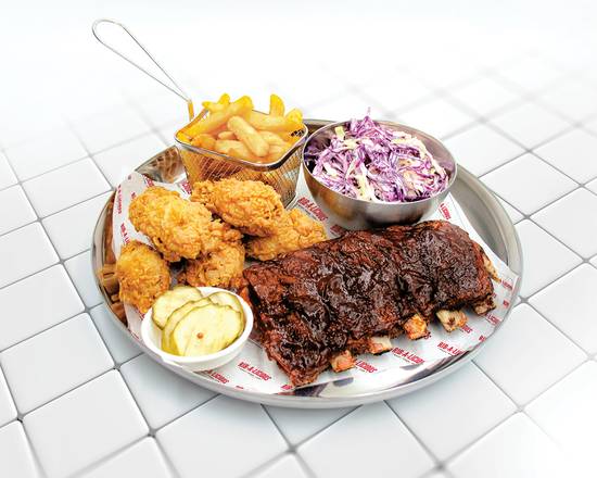 Pork Spare-Ribs, Wings & Drumettes + Chips Or Slaw