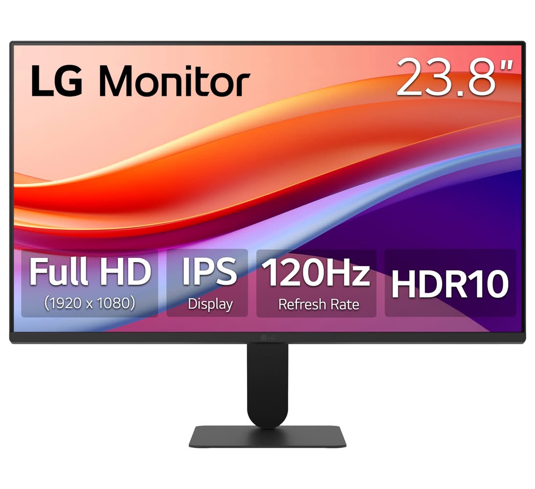 LG - 24" IPS FHD 120Hz Monitor with HDR10 (HDMI) - Black