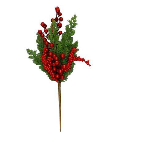 Holiday Time 17In Cedar With Red Berries Pick