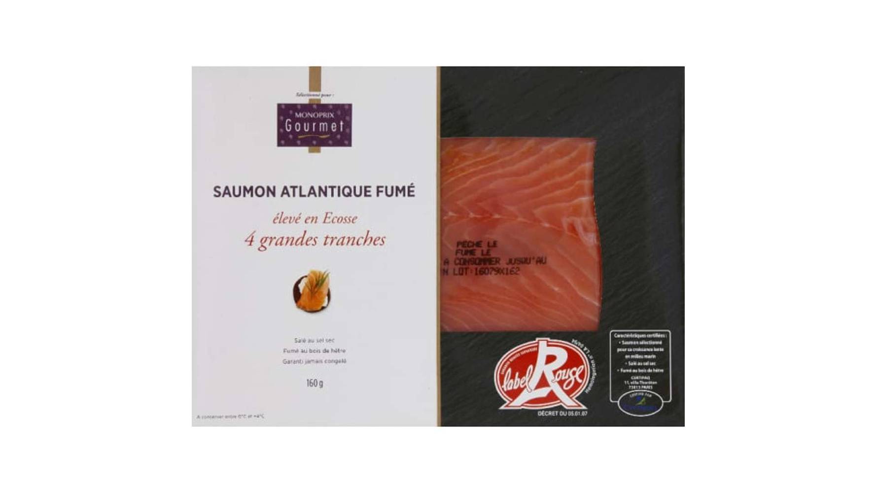 Monoprix Gourmet - Saumon atlantique fumé élevé en Ecosse