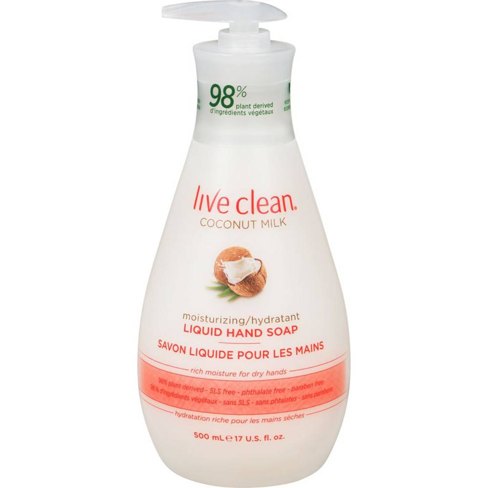 Live Clean Coconut Milk Moisturizing Liquid Hand Soap