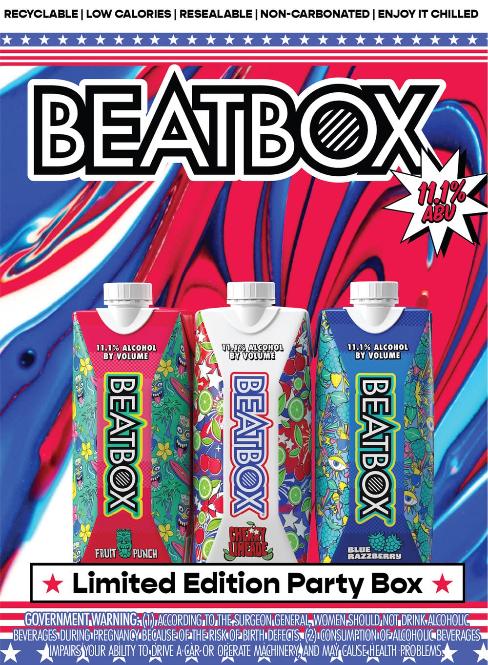 BeatBox Limited Edition Party Box Variety pack, Fruit Punch-Cherry