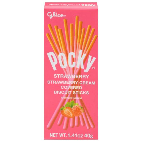 Pocky Strawberry Cream Covered Biscuit Sticks
