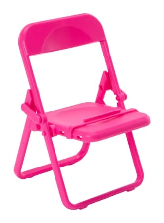 Foldable Chair Phone Stand 3in x 4.17in Dark Pink