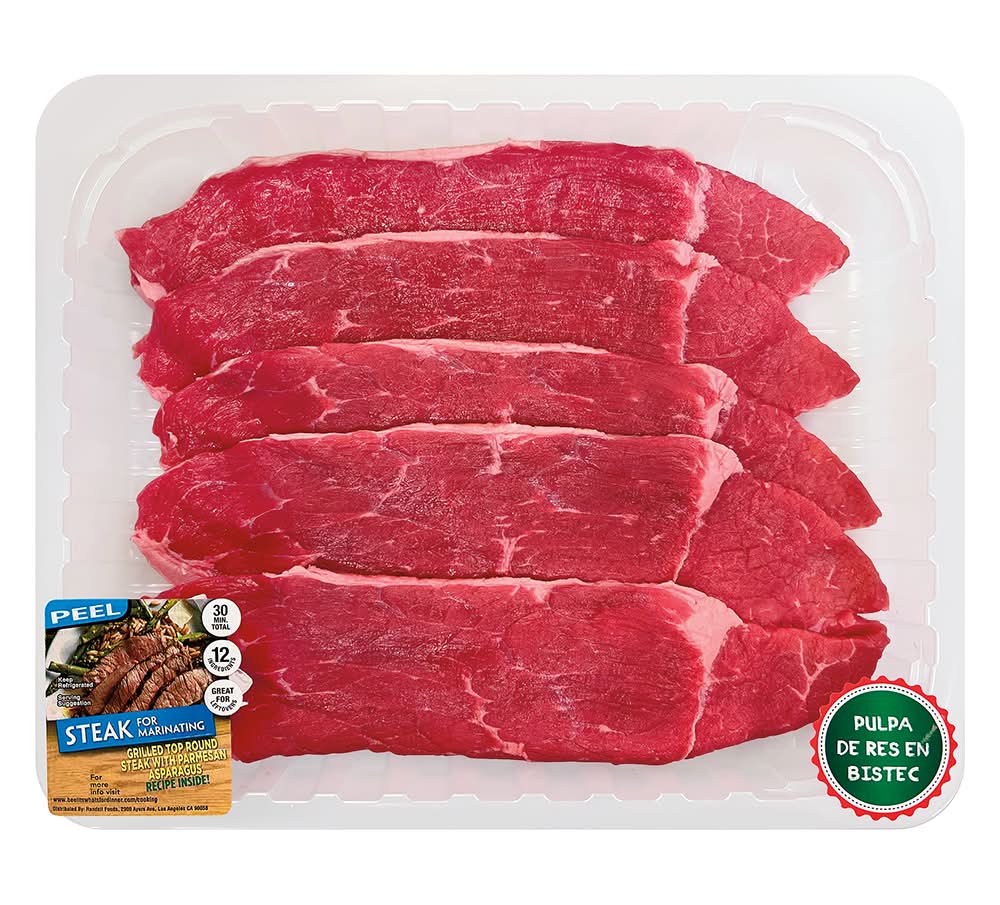 Boneless Top Round Beef Steaks