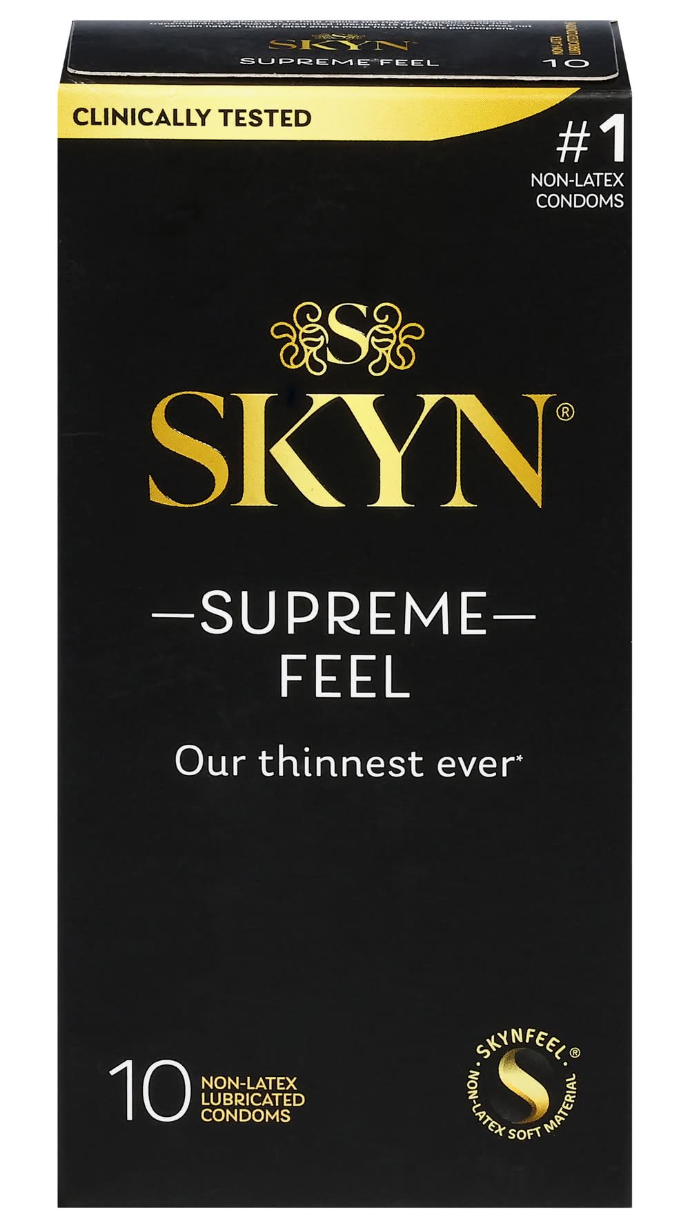 Skyn Supreme Feel Non Latex Lubricated Condoms (10 ct)