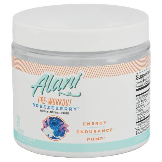 Alani Nu Pre-Workout Breezeberry Flavored