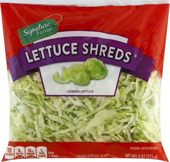 Order Signature Farms · Iceberg Lettuce Shreds (8 oz) food online from Safeway store, Eureka on bringmethat.com
