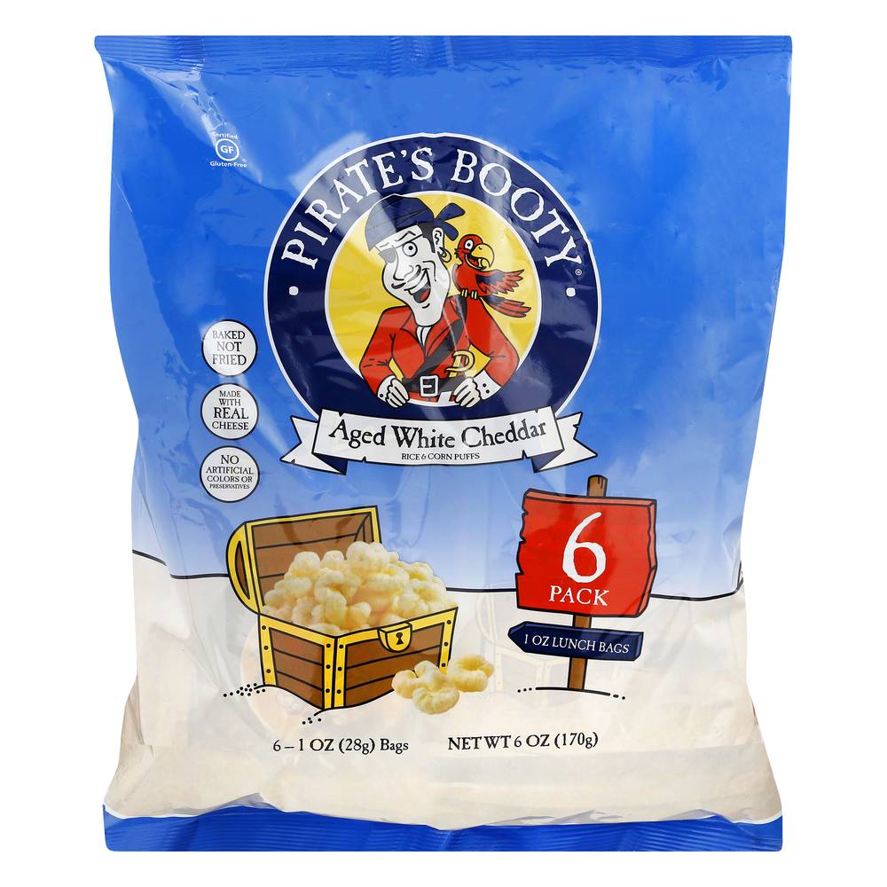 Pirate's Booty Aged White Cheddar Rice & Corn Puff (6 oz)