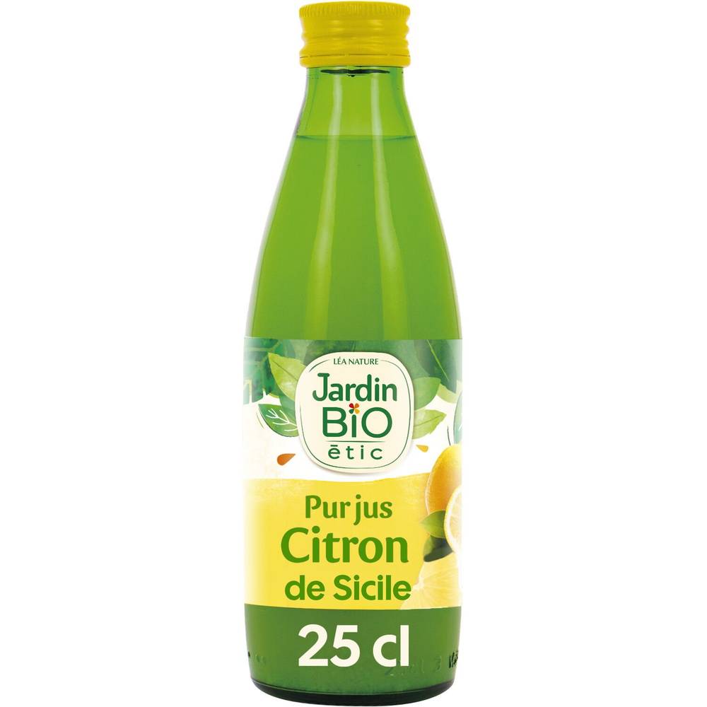 Jus de citron Bio JARDIN BIO ETIC - la bouteille de 25cL