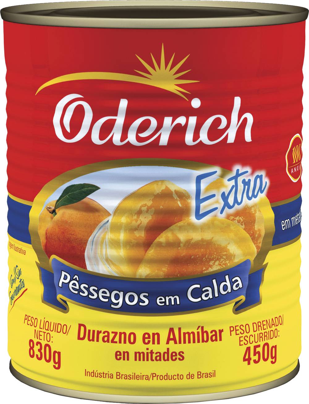 Oderich pêssegos em calda especial (450g)