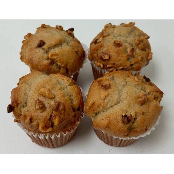 Fresh Baked Muffins, Banana Nut, 4 Count