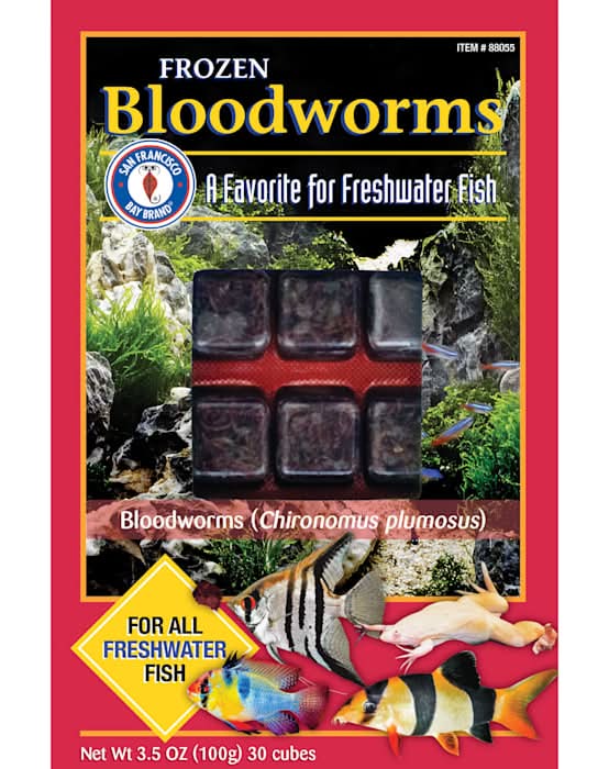 San Francisco Bay Bloodworms Red Mosquito Larvae Fish Food (3.5 oz)