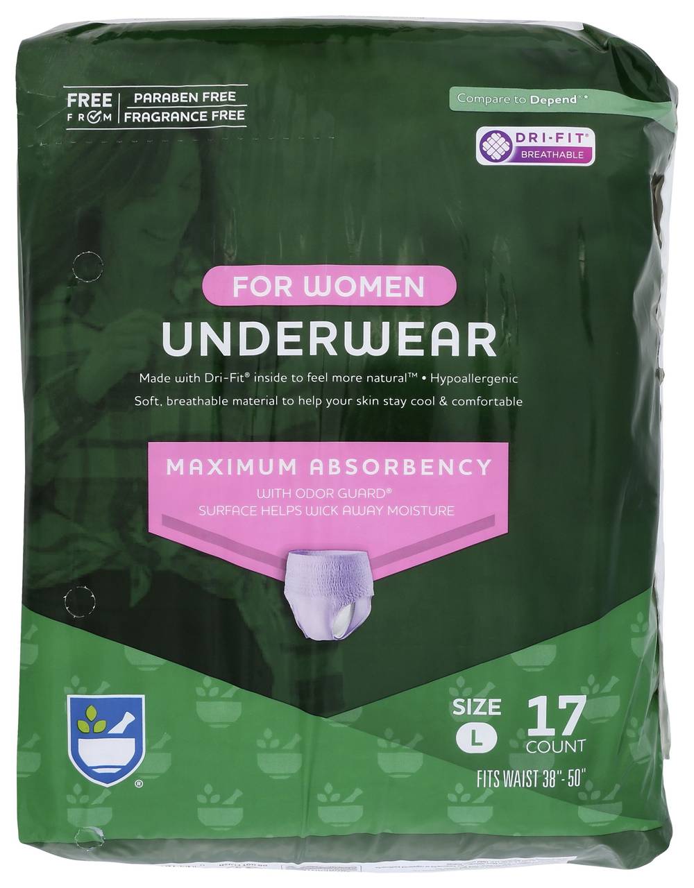Rite Aid Pharmacy Womens Underwear Maximum Absorption (large)