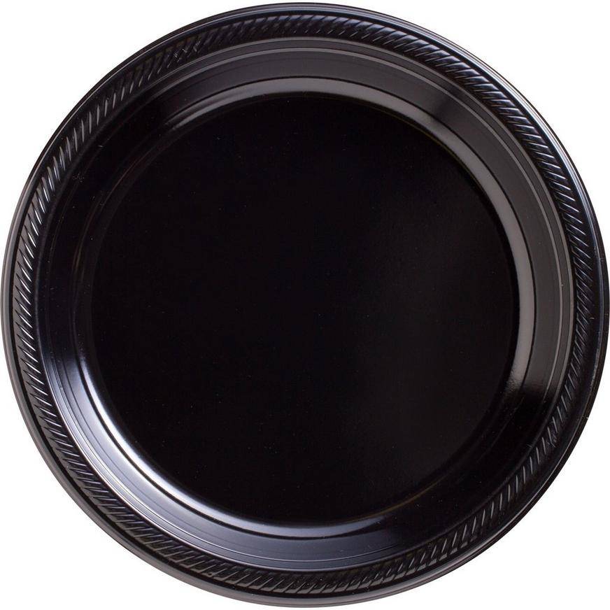 Party City Plastic Dinner Plates (10.25 in/black)