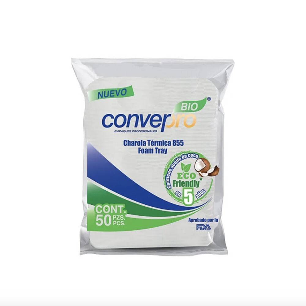 Converpro bio charola térmica 855 (50 piezas)