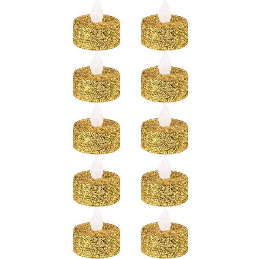 Party City Tealight Flameless Led Candles (gold)