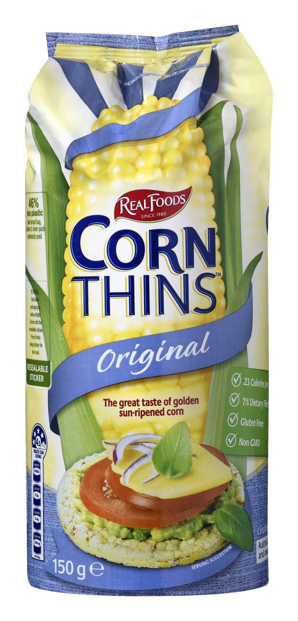 Real Foods Original Corn Thins (150g)