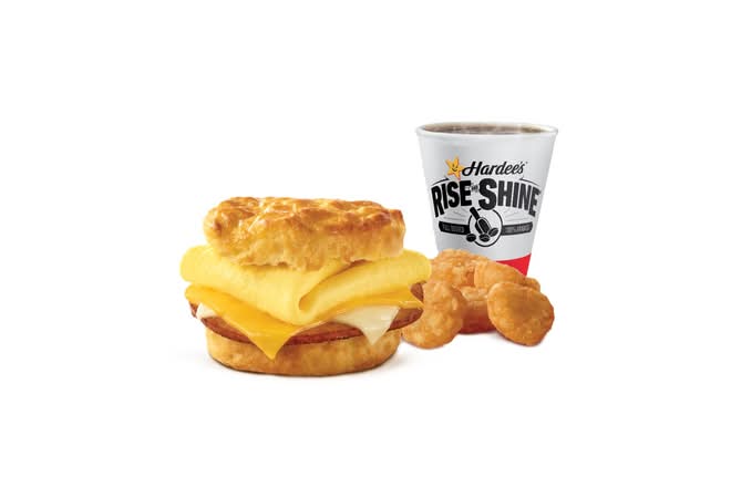 Fried Bologna, Egg & Cheese Biscuit Combo