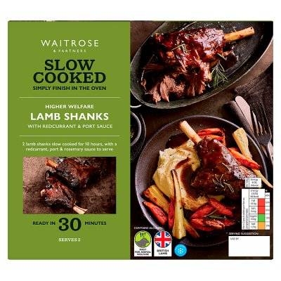 Waitrose & Partners Slow Cooked Lamb Shanks with Redcurrant Sauce