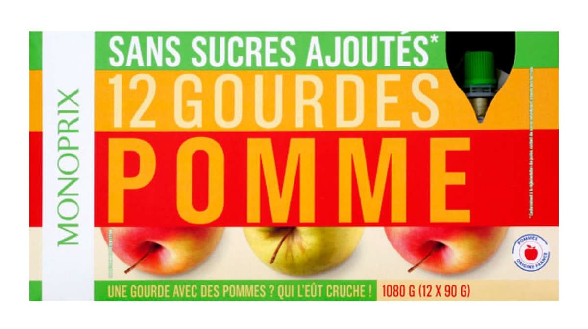 Monoprix - Purée sans sucres ajoutés, pomme (12)