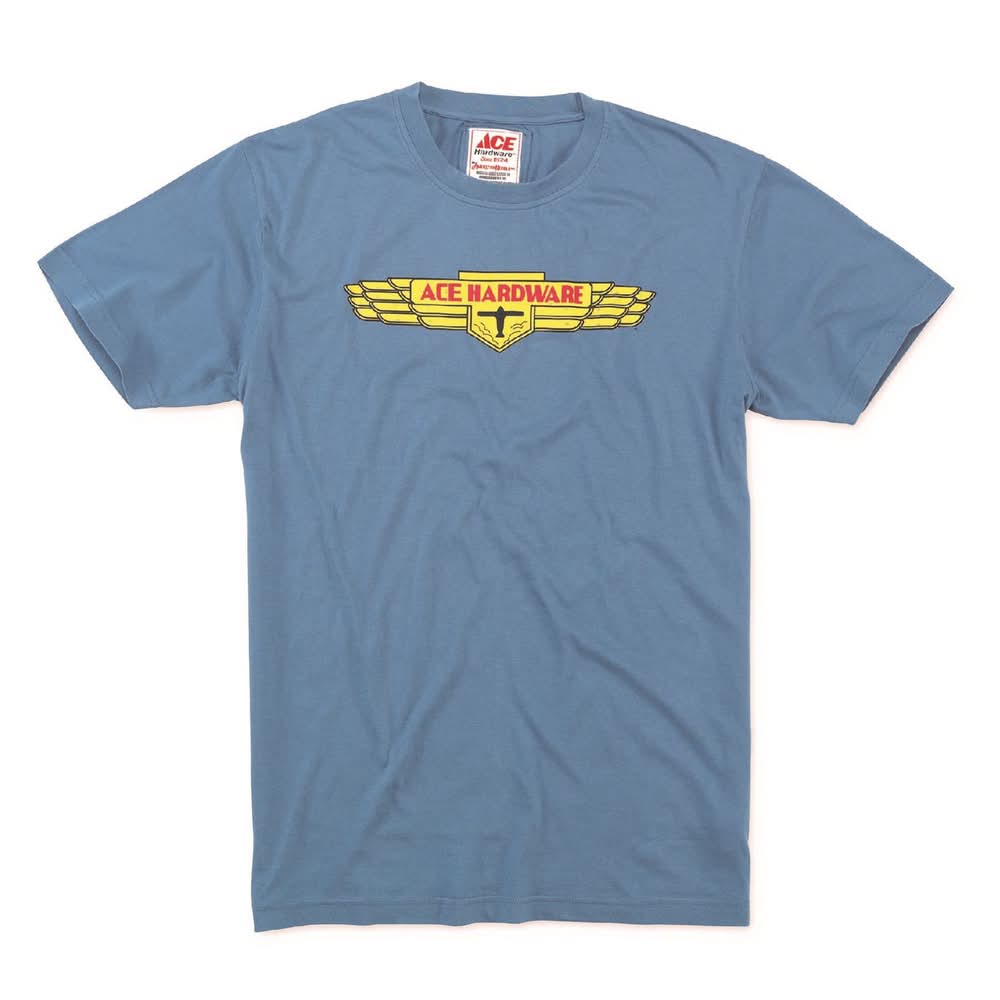 Ace Vintage Threads Xxl Short Sleeve Men'S Crew Neck Captains Blue Tee Shirt