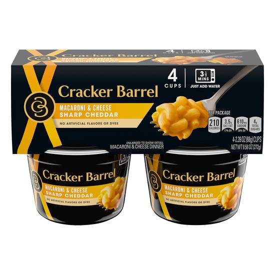 Cracker Barrel Sharp Cheddar Macaroni & Cheese Dinner (4 ct)