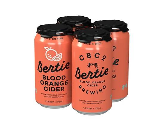Colonial Bertie Blood Orange Cider Can 4x375mL