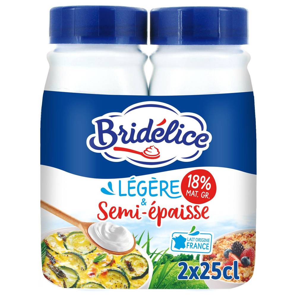 Bridelice - Crème semi-épaisse légère (2 pièces)