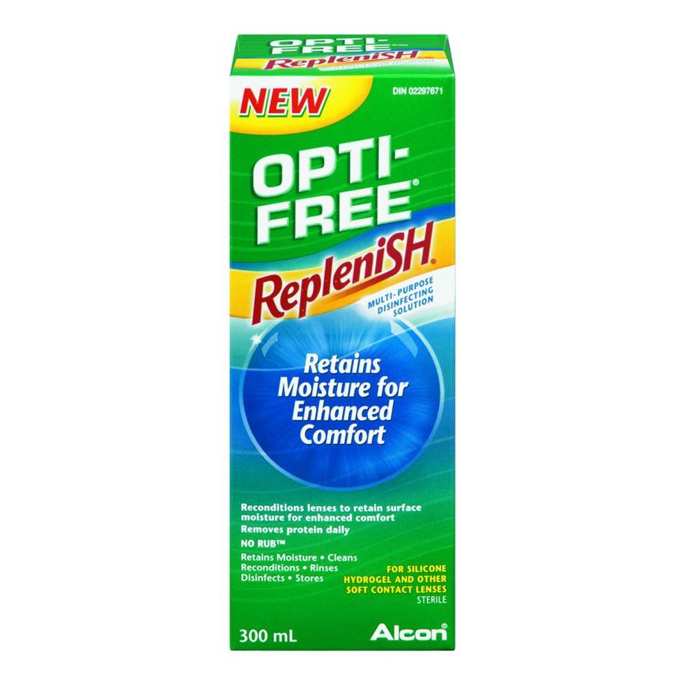 Opti-Free Replenish Alcon Contact Lens Solution