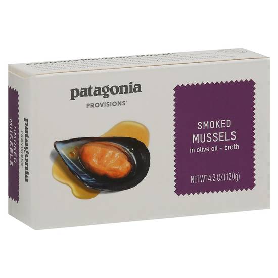 Smoked Mussels in Olive Oil Broth Patagonia 4.2 oz