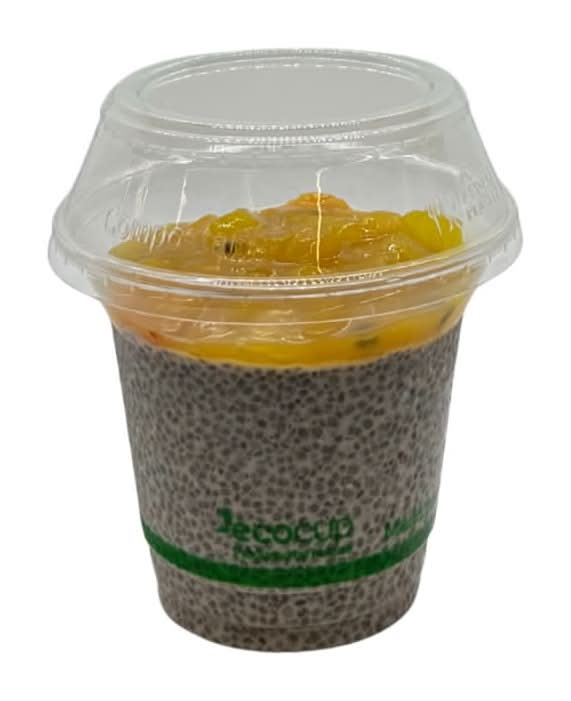 Mango, Passionfruit & Peach Chia Pudding (with Almond Milk)