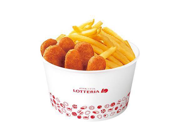 バケツポテから French Fries and Chicken Nugget Bucket