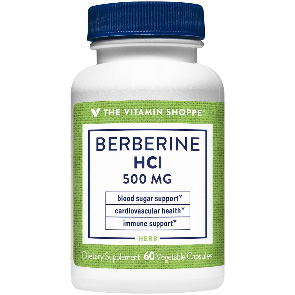 Berberine Hcl - Supports Healthy Blood Sugar Levels & Cardiovascular Health - 500 mg (60 vegetarian capsules)