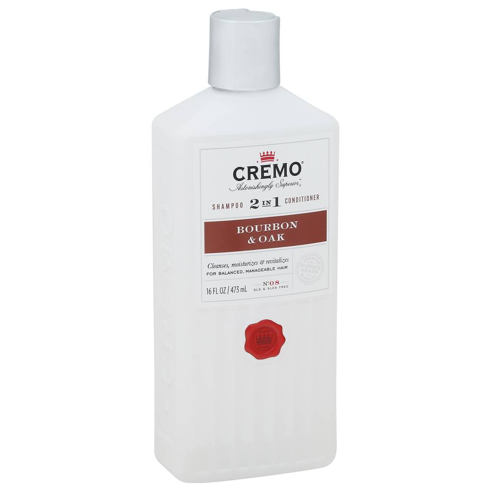 Cremo Shampoo Bourbon & Oak 2n1 (16 fl oz)