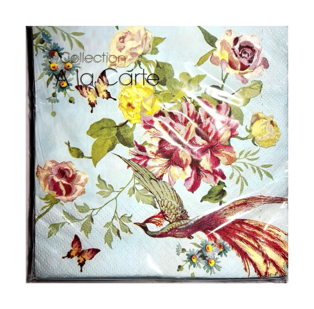 Collection à la carte servilletas con estampado de jardín de flores - 33 x 33 cm (20 un)