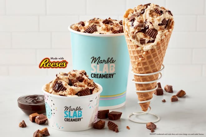 Peanut Butter Double Stuffed Ice Cream made with Reese's® Peanut Butter Cups